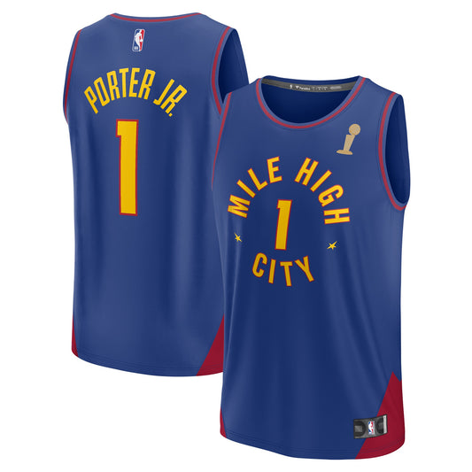 Michael Porter Jr. Denver Nuggets Fanatics Branded Blue 2023 NBA Finals Champions Fast Break Player Jersey - Statement Edition