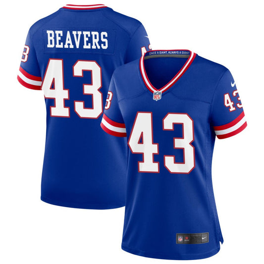 Darrian Beavers New York Giants Nike Women's Classic Game Jersey - Royal