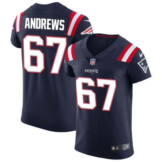 Jake Andrews New England Patriots Nike Vapor Elite Jersey - Navy