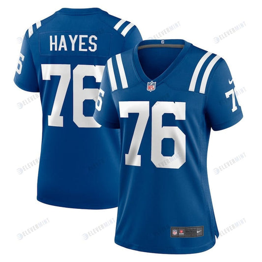 Ryan Hayes 76 Indianapolis Colts Women Team Game Jersey - Royal