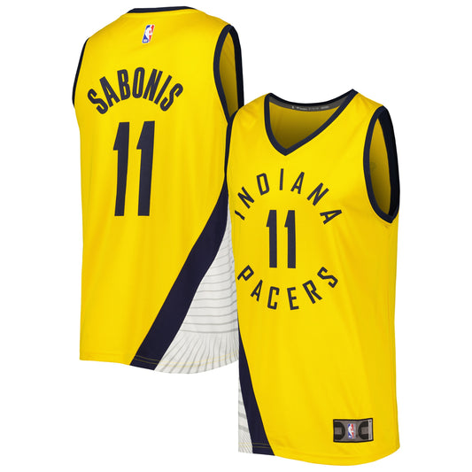 Domantas Sabonis Indiana Pacers Fanatics Branded Fast Break Player Replica Jersey - Statement Edition - Gold