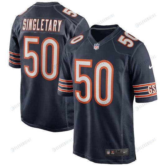 Mike Singletary 50 Chicago Bears Men Game Retired Jersey - Navy