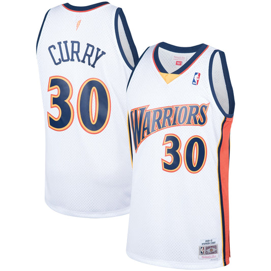 Stephen Curry Golden State Warriors Mitchell & Ness Hardwood Classics Swingman Jersey - White