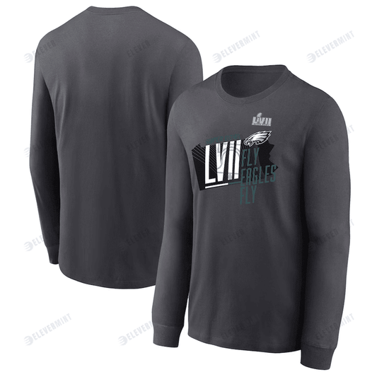 Philadelphia Eagles Super Bowl LVII Local Phrase Long Sleeve T-Shirt - Charcoal