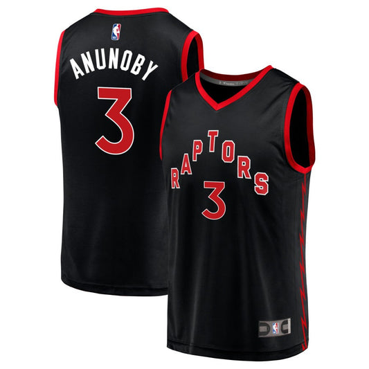 O.G. Anunoby Toronto Raptors Fanatics Branded Fast Break Replica Jersey Black - Statement Edition