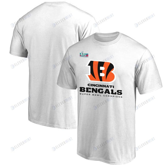 Super Bowl LVII Cincinnati Bengals Team Logo Lockup White Men T-Shirt