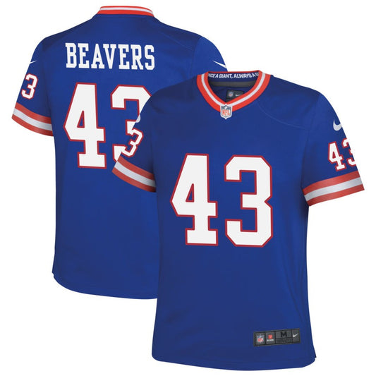 Darrian Beavers New York Giants Nike Youth Classic Game Jersey - Royal