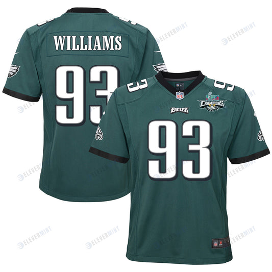 Milton Williams 93 Philadelphia Eagles Super Bowl LVII Champions 2 Stars 2 Stars Youth Game Jersey - Black