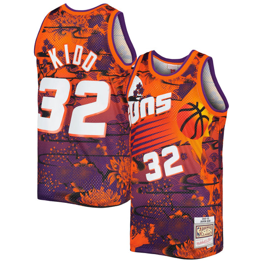 Jason Kidd Phoenix Suns Mitchell & Ness Hardwood Classics Lunar New Year Swingman Jersey - Orange