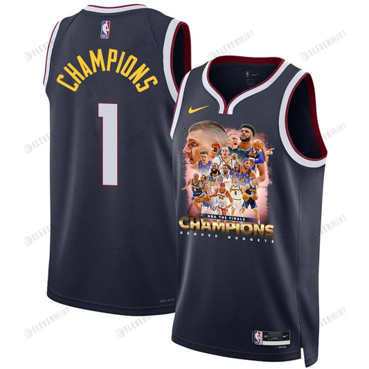 Denver Nuggets Advance To 2023 NBA Champions Swingman Jersey - Black