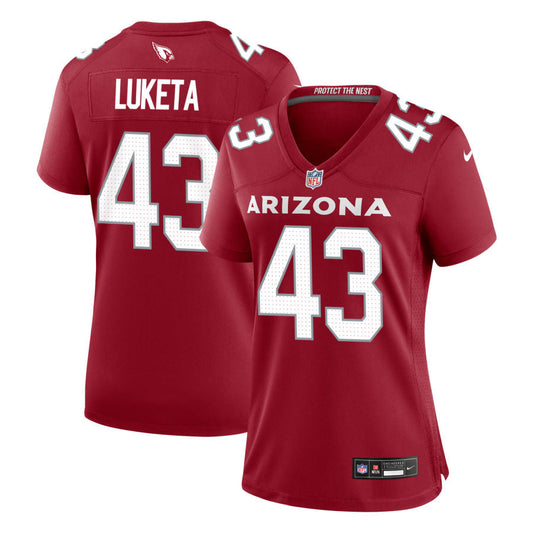 Jesse Luketa Arizona Cardinals Nike Women's Game Jersey - Cardinal