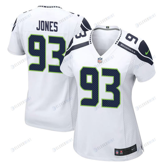 Dre¡¯mont Jones 93 Seattle Seahawks Game Women Jersey - White