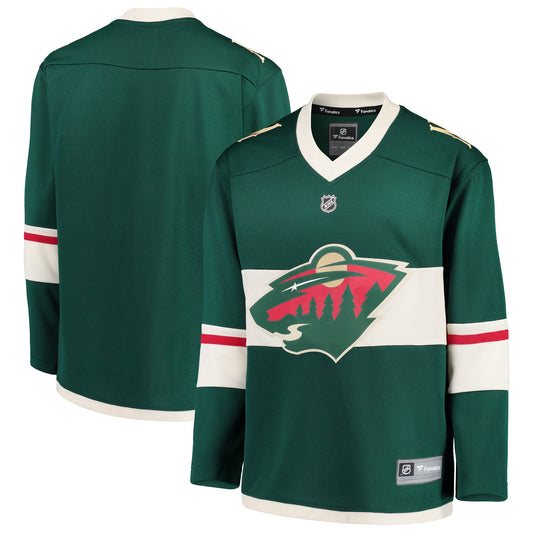 Minnesota Wild Fanatics Branded Youth Home Replica Blank Jersey - Green