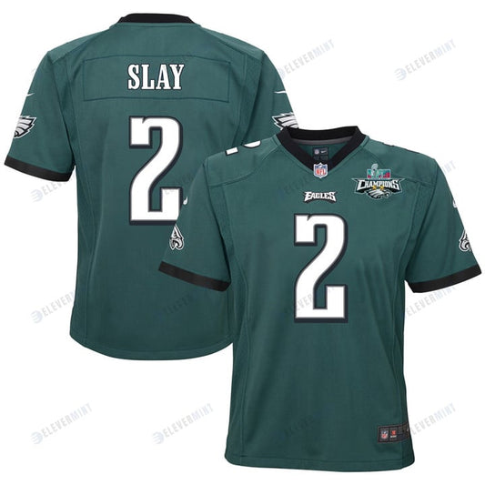 Darius Slay 2 Philadelphia Eagles Super Bowl LVII Champions 2 Stars 2 Stars Youth Game Jersey - Black