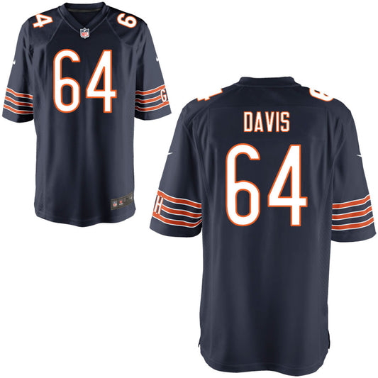 Nate Davis Chicago Bears Nike Youth Game Jersey - Navy