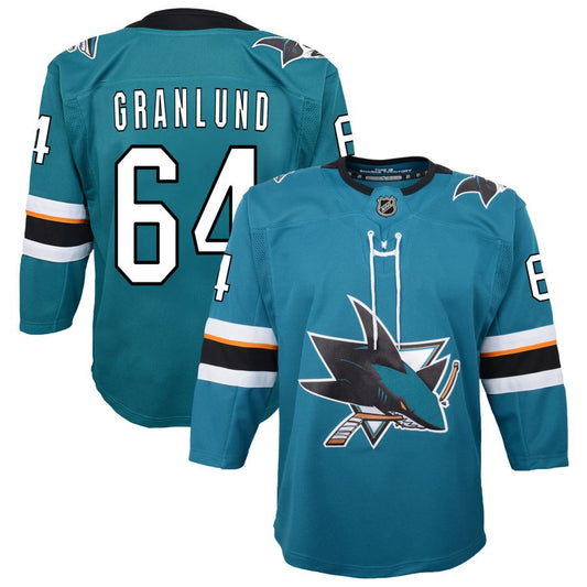 Mikael Granlund San Jose Sharks Youth 2019/20 Home Premier Jersey - Teal