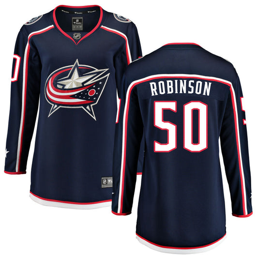 Eric Robinson Columbus Blue Jackets Fanatics Branded Women's Home Breakaway Jersey - Navy