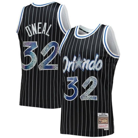 Shaquille O'Neal Orlando Magic Mitchell & Ness 1996-97 Hardwood Classics NBA 75th Anniversary Diamond Swingman Jersey - Black