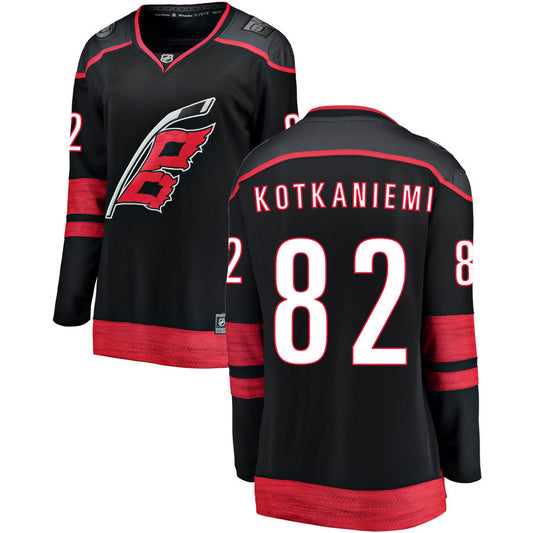 Jesperi Kotkaniemi Carolina Hurricanes Fanatics Branded Women's Alternate Breakaway Jersey - Black