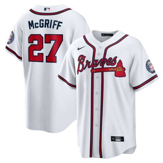 Fred McGriff Atlanta Braves Nike 2023 Hall of Fame Patch Inline Replica Jersey - White