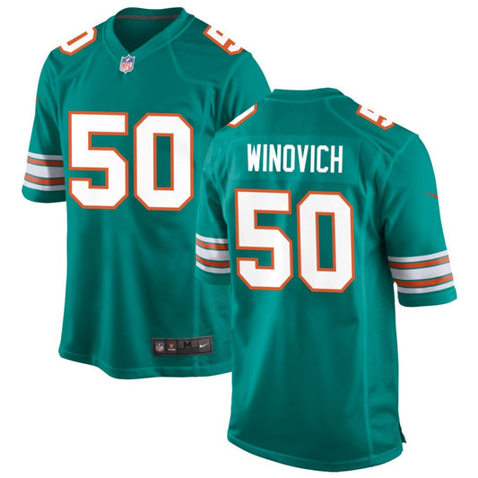 Chase Winovich Miami Dolphins Nike Alternate Game Jersey - Aqua