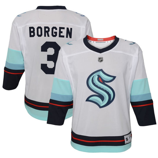 Will Borgen Seattle Kraken Youth Away Replica Jersey - White