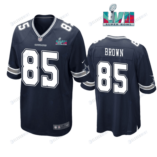 Noah Brown 85 Dallas Cowboys Super Bowl LVII Super Bowl LVII Navy Men Game Jersey