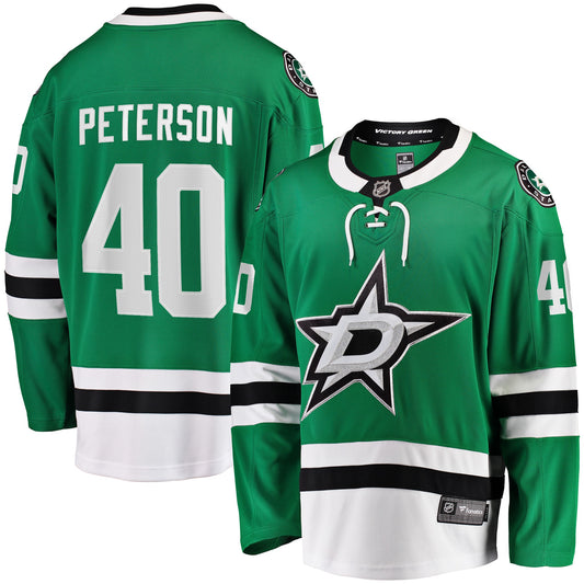 Jacob Peterson Dallas Stars Fanatics Branded Home Breakaway Player Jersey - Kelly Green