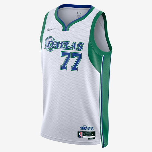 Dallas Mavericks City Edition Nike Dri-FIT NBA Swingman Jersey - White/Clover