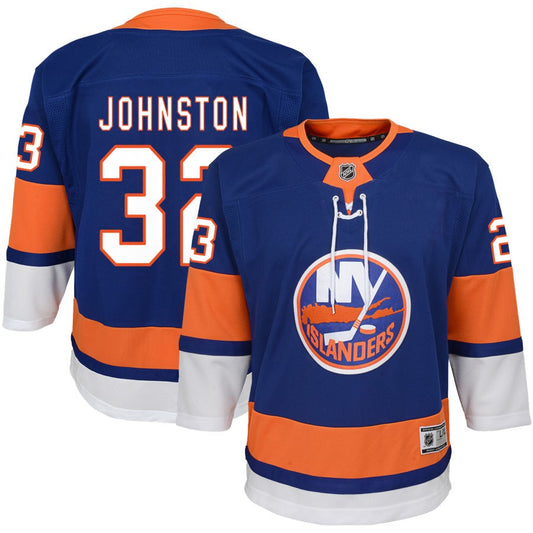 Ross Johnston New York Islanders Youth Home Premier Jersey - Blue