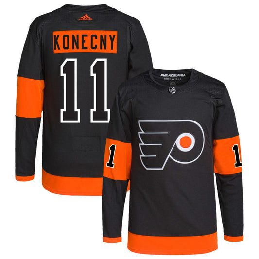 Travis Konecny Philadelphia Flyers adidas Alternate Primegreen Authentic Pro Jersey - Black