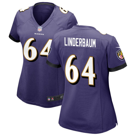 Tyler Linderbaum Baltimore Ravens Nike Women's Game Jersey - Purple