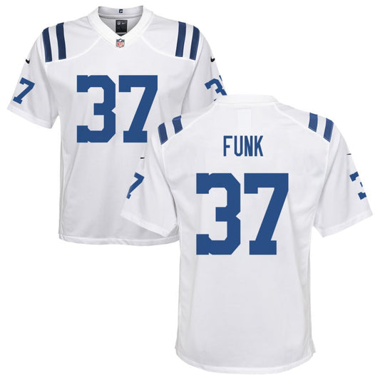 Jake Funk Nike Indianapolis Colts Youth Game Jersey - White