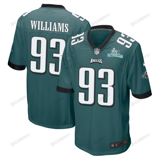 Milton Williams 93 Philadelphia Eagles Super Bowl LVII Champions Men Game Jersey - Midnight Green