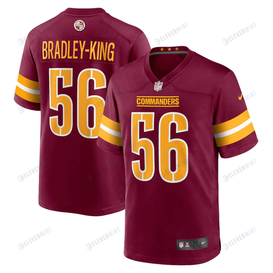 Will Bradley-King Washington Commanders Game Player Jersey - Burgundy