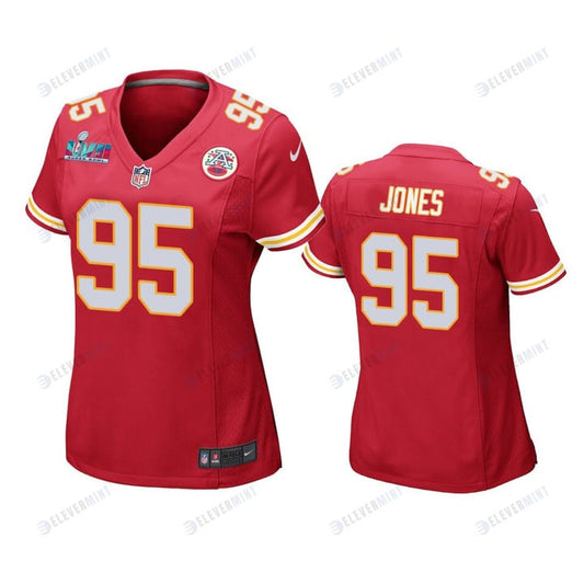 Chris Jones 95 Kansas City Chiefs Super Bowl LVII Game Jersey - Women Red