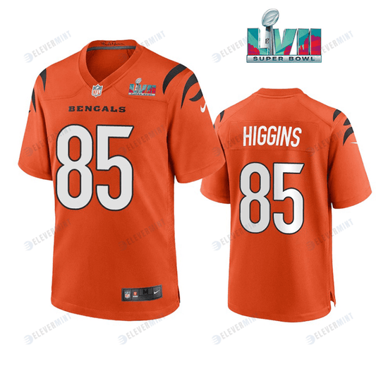 Higgins 85 Cincinnati Bengals Super Bowl LVII Men Game Jersey- Orange