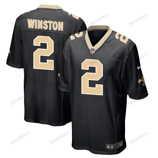 Jameis Winston 2 New Orleans Saints Men Game Jersey - Black