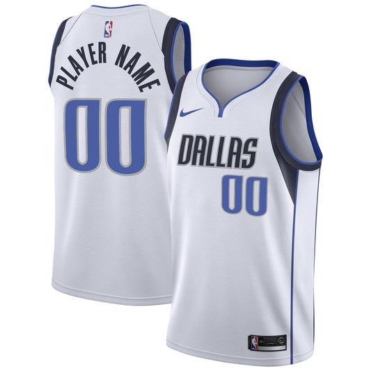 Dallas Mavericks Nike Custom Swingman Jersey White - Association Edition