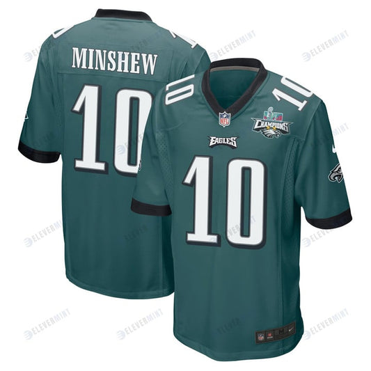 Gardner Minshew 10 Philadelphia Eagles Super Bowl LVII Champions 2 Stars Men Game Jersey - Midnight Green