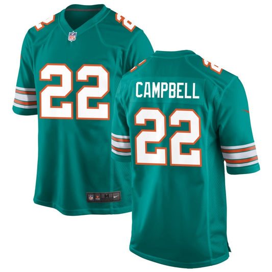 Elijah Campbell Miami Dolphins Nike Alternate Game Jersey - Aqua