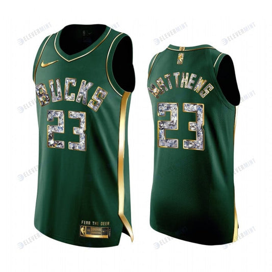 Wesley Matthews 23 Green Milwaukee Bucks 2022 NBA Playoffs Jersey Diamond Edition