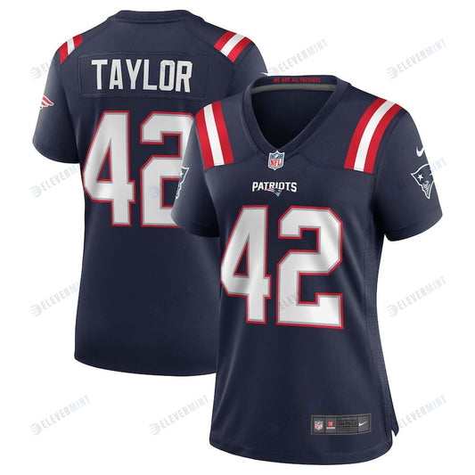 J.J. Taylor 42 New England Patriots Women Team Game Jersey - Navy