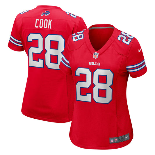 James Cook Buffalo Bills Nike Women's Alternate Game Jersey - Red