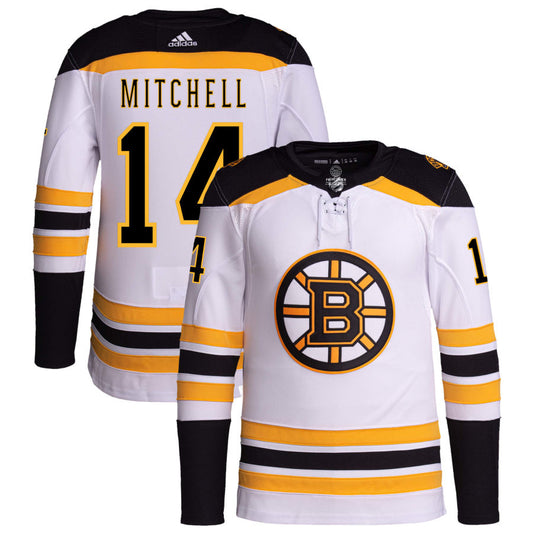 Ian Mitchell Boston Bruins adidas Away Primegreen Authentic Pro Jersey - White