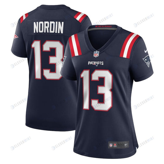 Quinn Nordin 13 New England Patriots Women Game Jersey - Navy