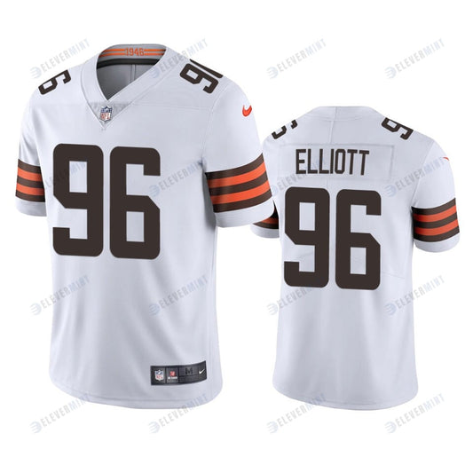 Jordan Elliott 96 Cleveland Browns White Vapor Limited Jersey