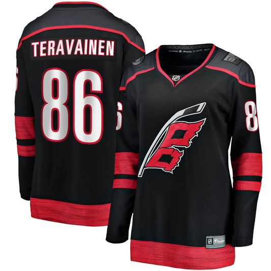 Teuvo Teravainen Carolina Hurricanes Fanatics Branded Women's Home Breakaway Player Jersey - Black