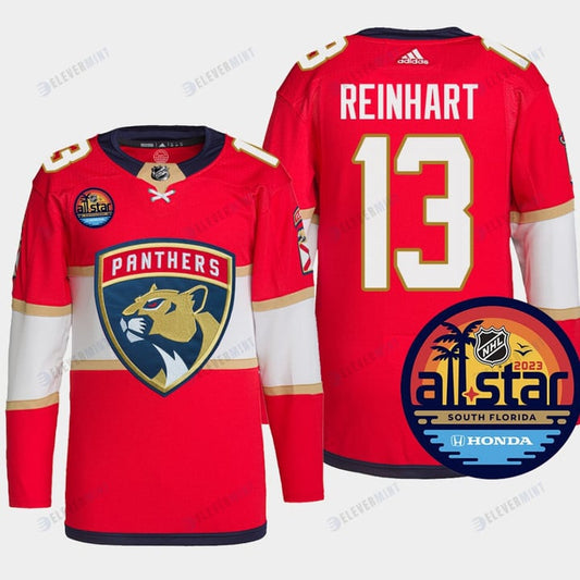 Sam Reinhart 13 Florida Panthers Red Jersey 2023 NHL All-Star