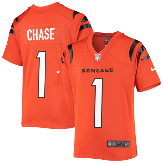 Ja'Marr Chase Cincinnati Bengals Nike Youth Game Jersey - Orange